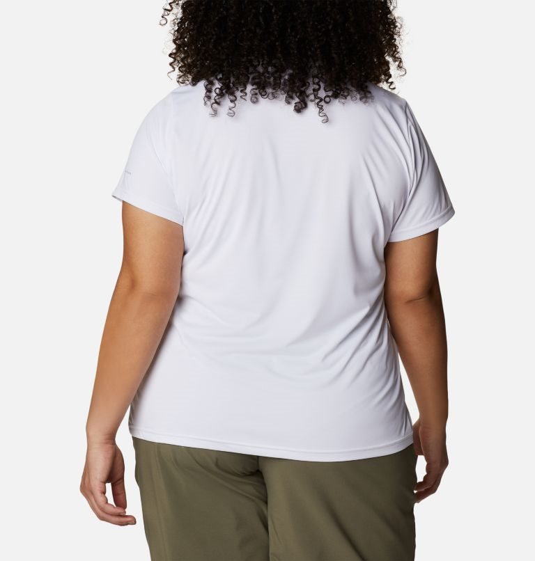 Women's Columbia Hike Short Sleeve Crew T Shirts White | Plus Size CA-O84LA